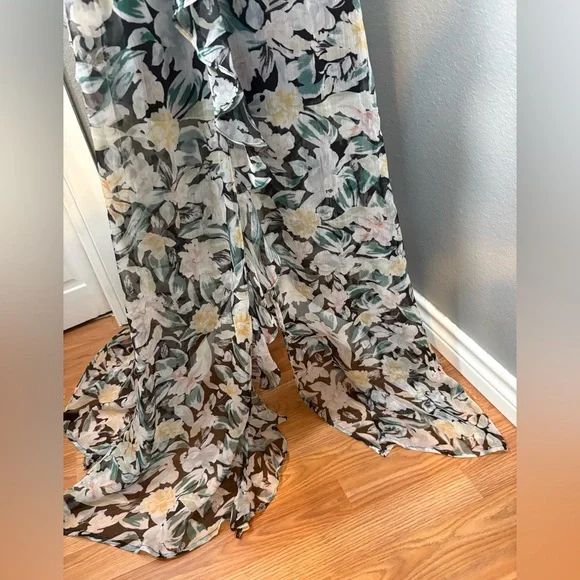 ASTR The Label Palace Floral Cutout Maxi Dress Size L - Picture 14 of 16